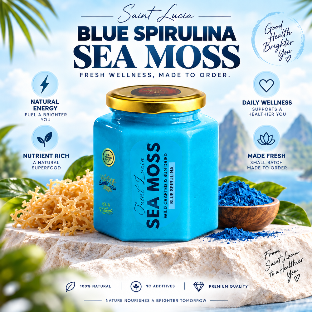Blue Spirulina Infused Sea Moss Gel - seamoss.ae